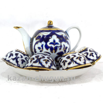 Фотография набора узбекской посуды для чая пахта
