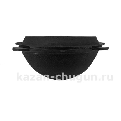 Фотография узбекского казана с крышкой-сковородой на 12 литров